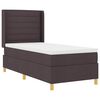 vidaXL Cama Box com colch&atilde;o Marrom Escuro 90 x 200 cm tecido