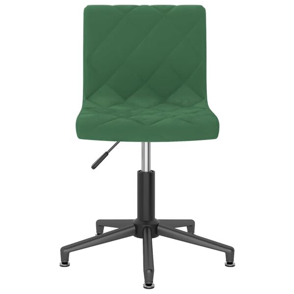 vidaXL Cadeiras de jantar giratorias 2 pcs veludo verde-escuro