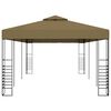 vidaXL Gazebo 6x3x2,7 m 180 g/m&sup2; cinzento-acastanhado