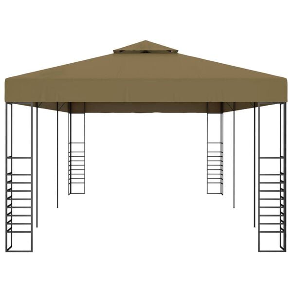 vidaXL Gazebo 6x3x2,7 m 180 g/m&sup2; cinzento-acastanhado