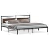 vidaXL Estrutura cama sem colch&atilde;o 193x201 cm carvalho castanho