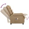 vidaXL Poltrona massagens reclin&aacute;vel el&eacute;trica couro artif. cappuccino