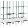 vidaXL Vaso/floreira de jardim c/ treli&ccedil;a 160x40x142,5 cm PP branco