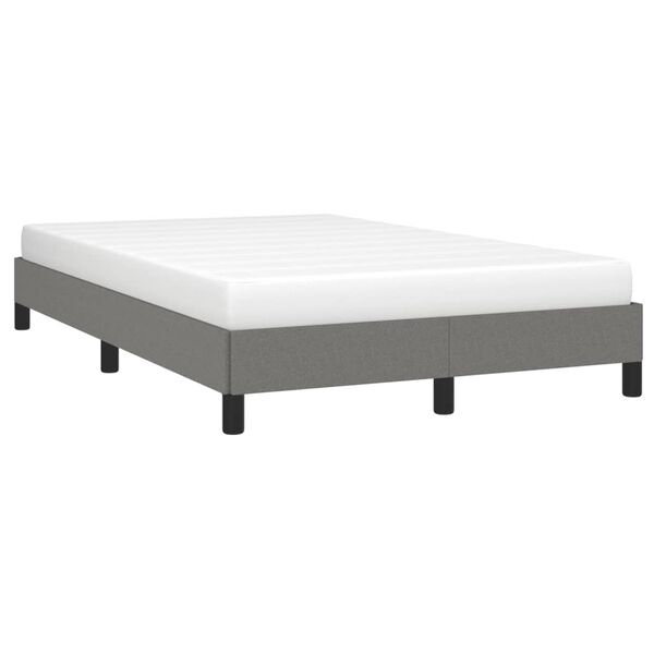 vidaXL Estrutura de cama sem colchão cinza escuro 120x190 cm tecido