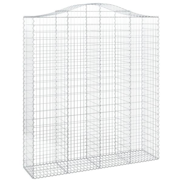 vidaXL Cestos gabi&atilde;o arqueados 18 pcs 200x50x220/240 ferro galvanizado