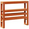 vidaXL Cabeceira com prateleiras 100 cm pinho maci&ccedil;o castanho-mel
