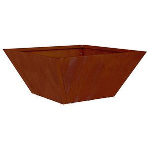vidaXL Vaso de Jardim Ferro Enferrujado 35 x 35 x 15 cm A&ccedil;o Corten