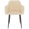 vidaXL Cadeiras de jantar 2 pcs veludo cor creme