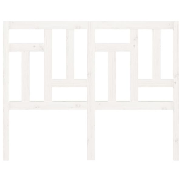 vidaXL Cabeceira de cama 155,5x4x100 cm madeira de pinho maciça branco