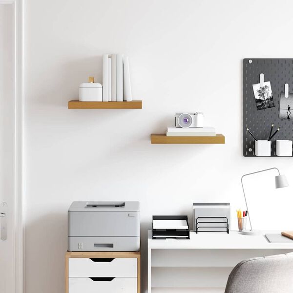 vidaXL Prateleira de Parede 2 pcs Bege 40 x 23,5 x 4 cm