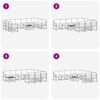vidaXL Conjunto de Sof&aacute;s para Exterior 11 pcs Cinza Natural e Claro