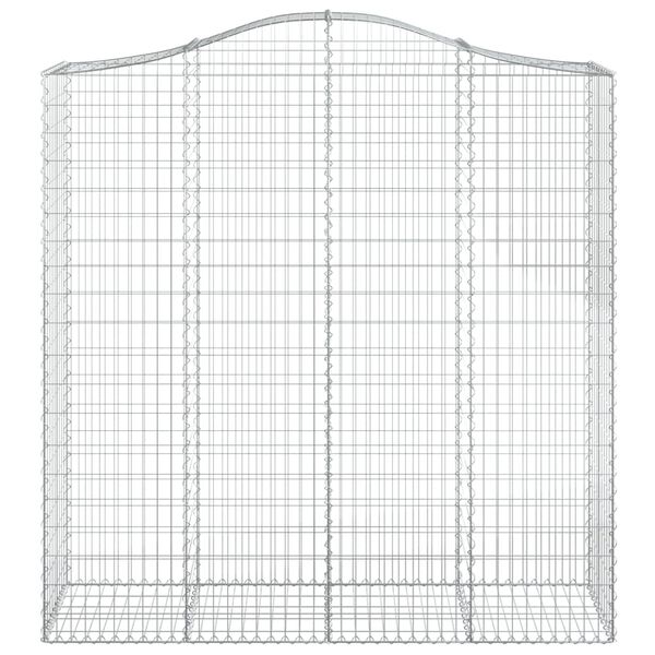 vidaXL Cestos gabião arqueados 8pcs 200x50x200/220cm ferro galvanizado