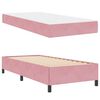 vidaXL Estrutura da Cama com colch&atilde;o Rosa 90 x 200 cm tecido