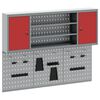 vidaXL Conjunto de Arm&aacute;rios de Ferramentas 4 unid. Vermelho