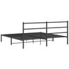 vidaXL Estrutura de cama com cabeceira 193x203 cm metal preto