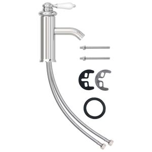 vidaXL Torneira para lavat&oacute;rio de casa de banho 130x180 mm cromado