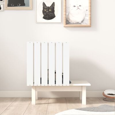 vidaXL Ninho para gatos 60x36x60 cm pinho maciço branco