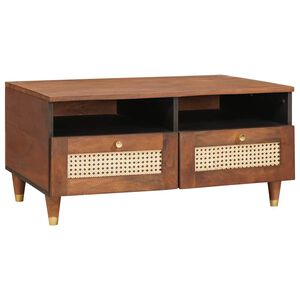 vidaXL Mesa de centro 80 x 54 x 40 cm Madeira de manga maci&ccedil;a