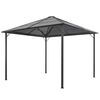 vidaXL Gazebo com telhado de alum&iacute;nio 3x3 m antracite