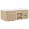 vidaXL Cama Loft com Arm&aacute;rio com armazenamento 3 unid. Carvalho Sonoma