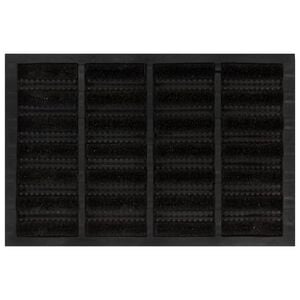 vidaXL Tapete de porta retangular 40x60 cm borracha e fibra de coco