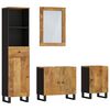 vidaXL 4 pcs conj. m&oacute;veis p/ casa de banho madeira de mangueira maci&ccedil;a