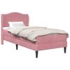 vidaXL Estrutura da Cama com cabeceira Rosa 90 x 190 cm Veludo
