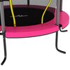 vidaXL Trampolim com rede de segurança redondo 140x160 cm rosa