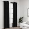 vidaXL Cortinas opacas aspeto linho 2 pcs 140x245 cm antracite