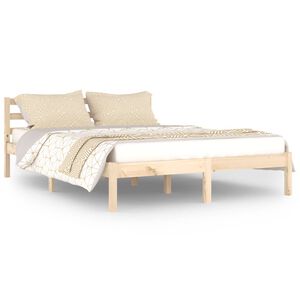 vidaXL Estrutura de cama 140x200 cm pinho maci&ccedil;o