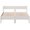 vidaXL Cama sem colch&atilde;o 150x200 cm madeira de pinho maci&ccedil;a branco