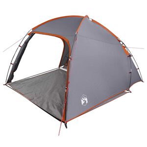 vidaXL Barraca Cabana Cinza e Laranja 370 x 230 x 185 cm tafet&aacute;