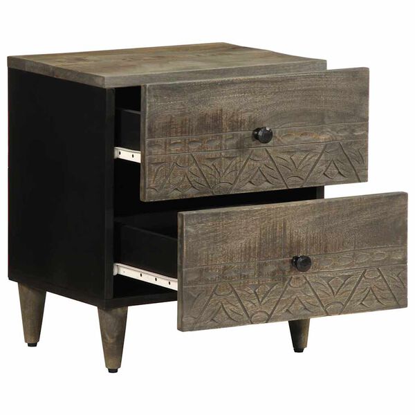 vidaXL Mesas de cabeceira cinzento claro 2 pcs 40x33x46 cm