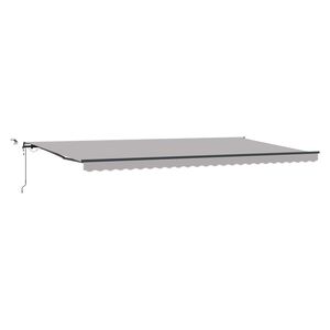 vidaXL Toldo retr&aacute;til Cinzento-claro 600 &times; 300 cm Poli&eacute;ster