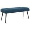 vidaXL Banco com bot&otilde;es estofados Azul 110 x 40 x 46 cm Veludo