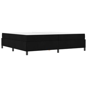 vidaXL Cama Box com colch&atilde;o Preto 200 x 200 cm tecido