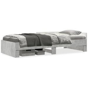 vidaXL Estrutura de cama 90x190 cm derivados de madeira cinza cimento