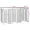 vidaXL Abrigo triplo p/ caixote do lixo 210x89x117 cm ac&aacute;cia maci&ccedil;a