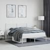 vidaXL Estrutura de cama com cabeceira 140x200 cm metal branco