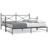 vidaXL Cama de dia com gavetão sem colchão 100x190 cm aço preto