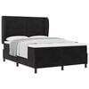 vidaXL Cama Box com colch&atilde;o com cabeceira Preto 190 x 140 cm Poli&eacute;ster