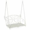 vidaXL Banco de Balan&ccedil;o A&ccedil;o 105,5 x 61 x 56 cm Branco Antigo
