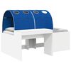 vidaXL Cama com T&uacute;nel 3 unid. Branco e Azul Derivados de Madeira