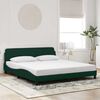 vidaXL Estrutura de cama Dover 180x200 cm veludo verde-escuro