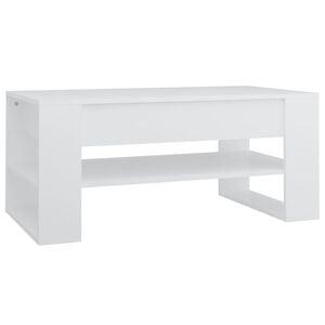 vidaXL Mesa de centro 102x55x45 cm madeira processada branco