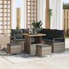 vidaXL Conjunto de Sof&aacute; de Jardim 8 pcs Cinzeto Rattan Sint&eacute;tico