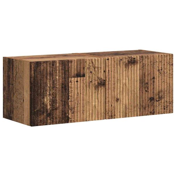 vidaXL Arm&aacute;rio de TV de Parede 2 pcs Madeira Antiga 60 x 31 x 29.5 cm