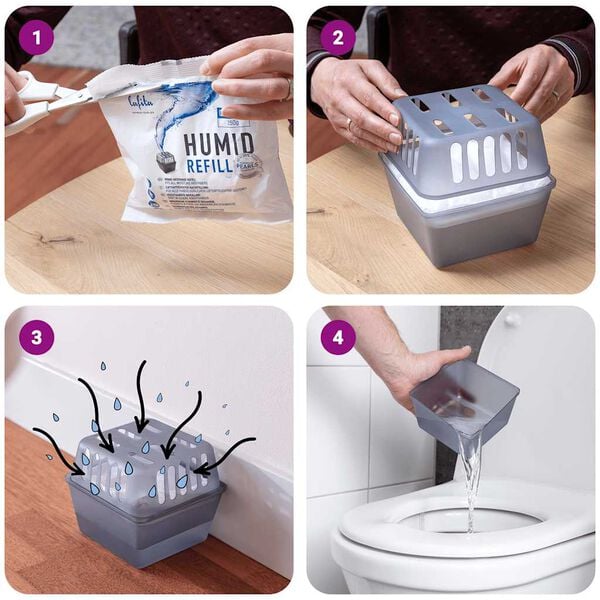 Lafita Absorventes de humidade com sacos de recarga 4 unidades 450 g