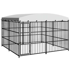 vidaXL Canil com telhado de exterior 300x300x210 cm