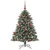 vidaXL &Aacute;rvore de Natal Artificial Verde 150 cm PVC, Pl&aacute;stico e A&ccedil;o